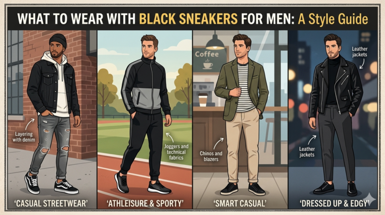 What to Wear with Black Sneakers for Men (Easy Outfit Guide)