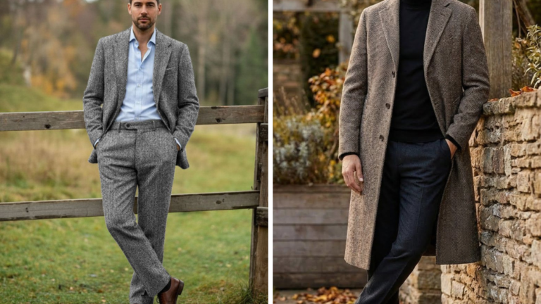 Herringbone & Tweed Outfits for Men: Heritage Dressing Done Right